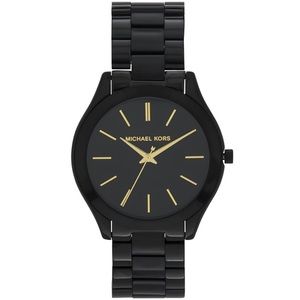 Michael Kors black slim runway watch